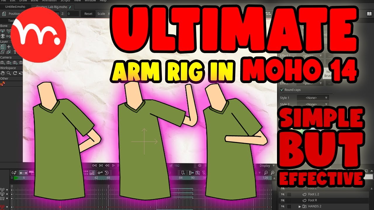 THE ULTIMATE ARM RIG IN MOHO 14. #animation #moho #rigging #tutorial #help #guide #arms #easy