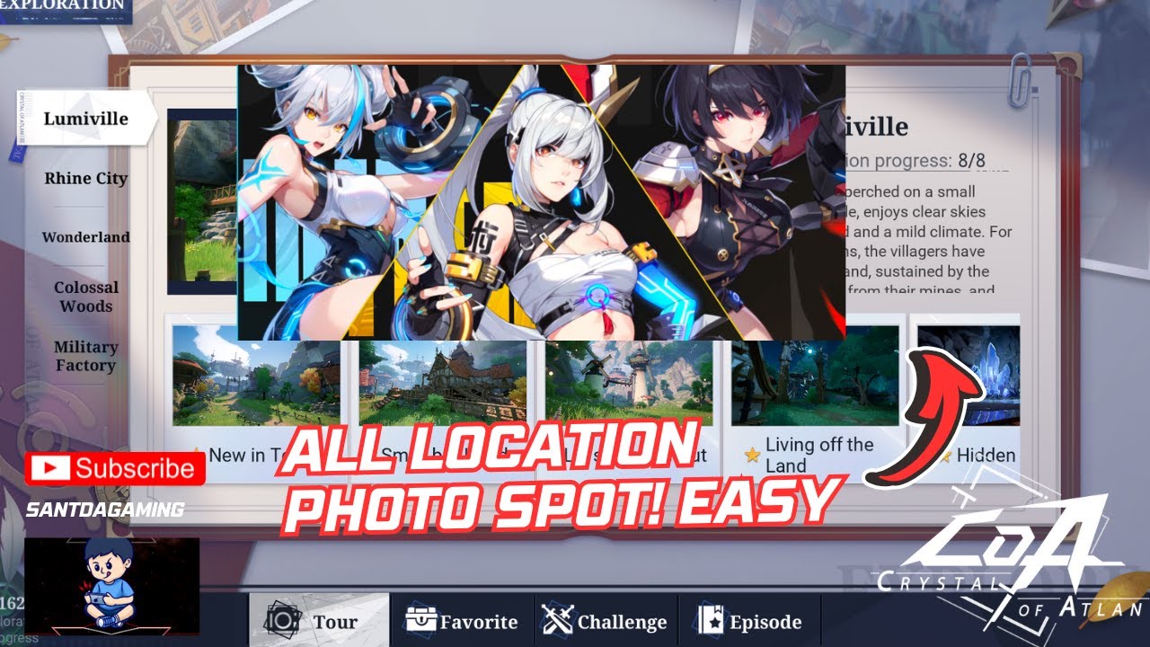 CRYSTAL OF ATLAN ALL PHOTO SPOT LOCATIONS IN LUMIVILLE AND ORETON