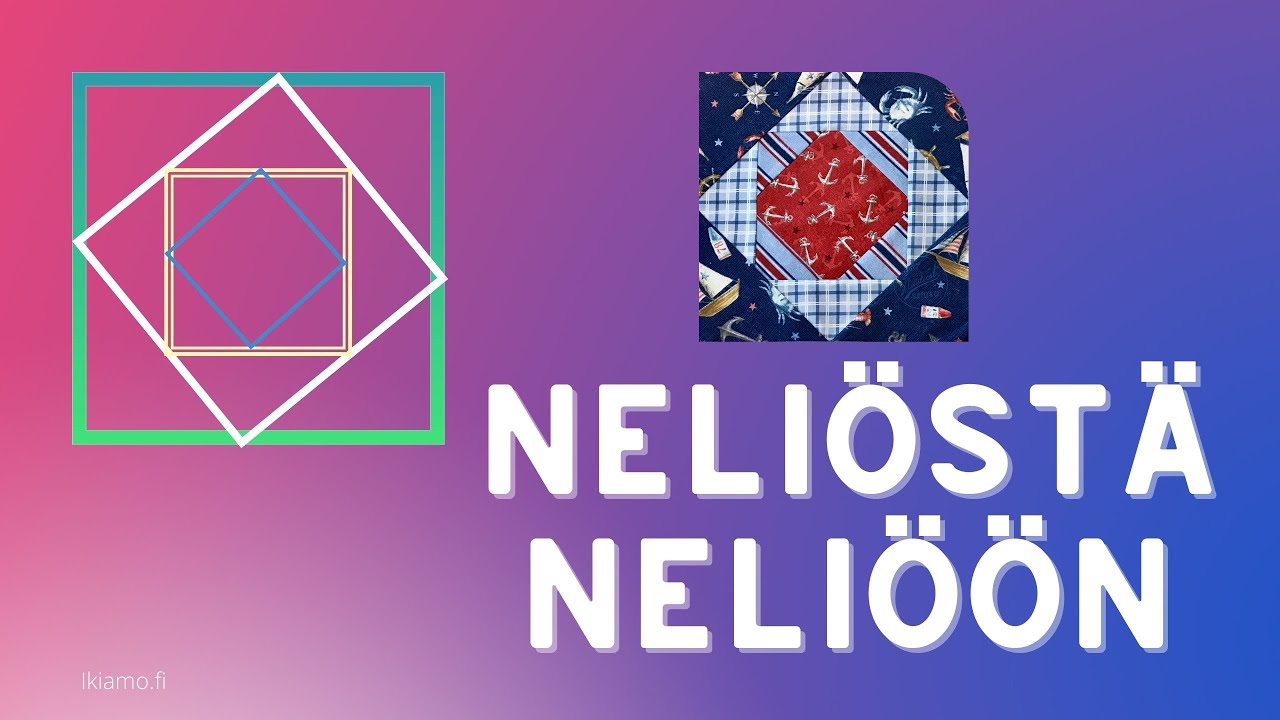 Helppo neliöstä neliöön tilkkuohje