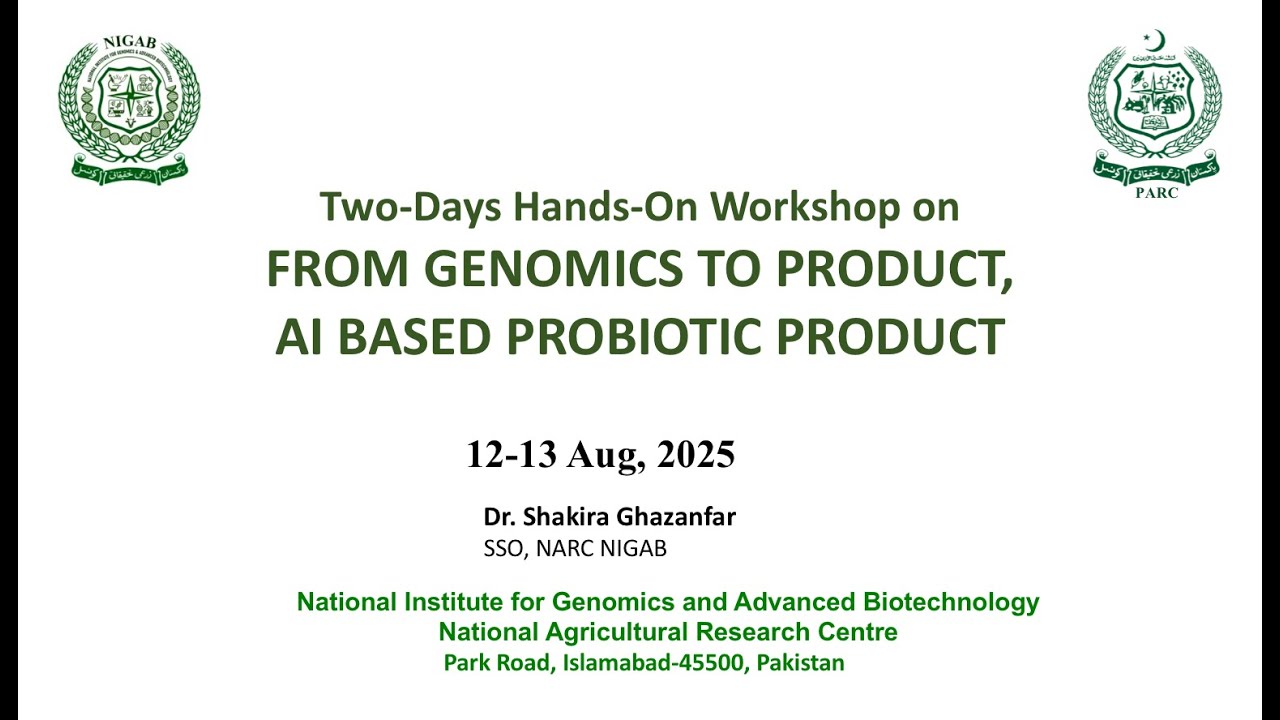 Two-Days Hands-On Workshop on FROM GENOMICS TO PRODUCT, AI BASED PROBIOTIC PRODUCT