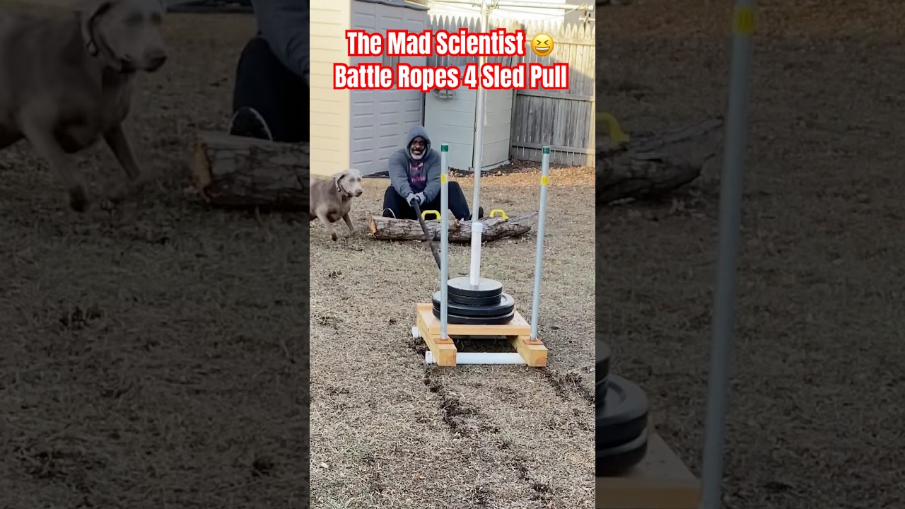 Battle Ropes 4 Sled Pull! #battleropes #sledpull #diy #diyequipment #likesharesubscribe #fitover50
