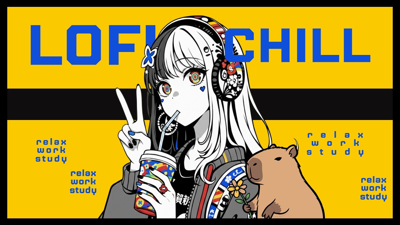 Capibara Chill Lo-fi playlist | Just Relax: Lazy Sunday Lofi for Home Office 🎧