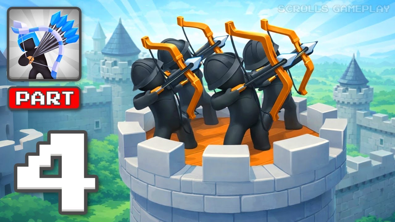 Merge Archers: Bow and Arrow - Gameplay Walkthrough Part 4 - Aim Merge Win Wars (iOS, Android)