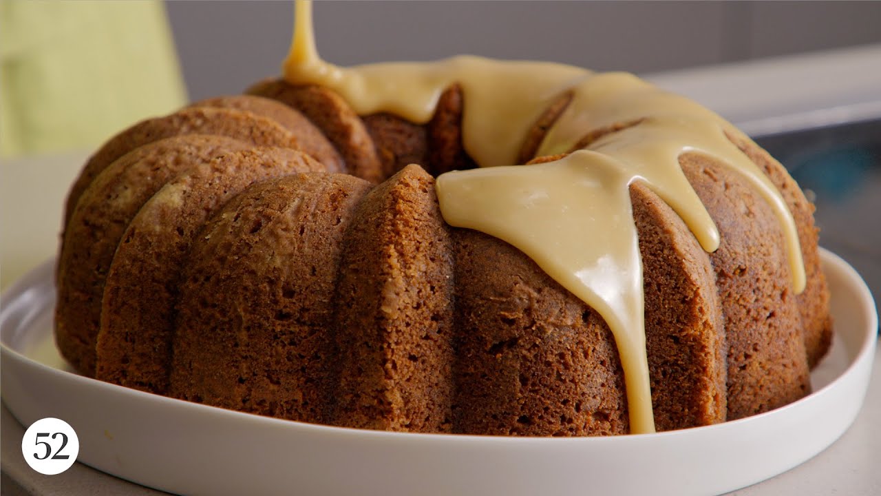 The Absolute Best Applesauce Cake with Caramel Glaze | Recipes