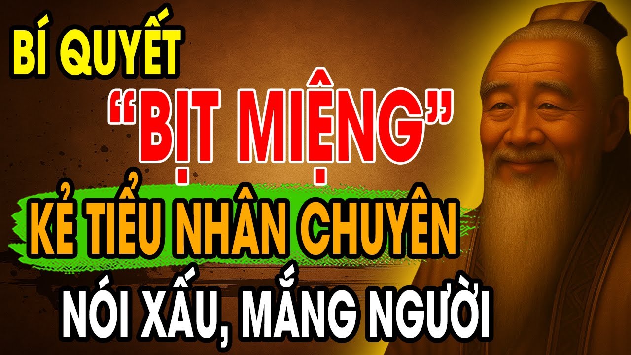 CỔ NH&Acirc;N DẠY: B&iacute; Quyết Sống Kh&ocirc;n Ngoan BỊT MIỆNG Tiểu Nh&acirc;n Chuy&ecirc;n N&Oacute;I XẤU, MẮNG NGƯỜI | Triết L&yacute; Sống