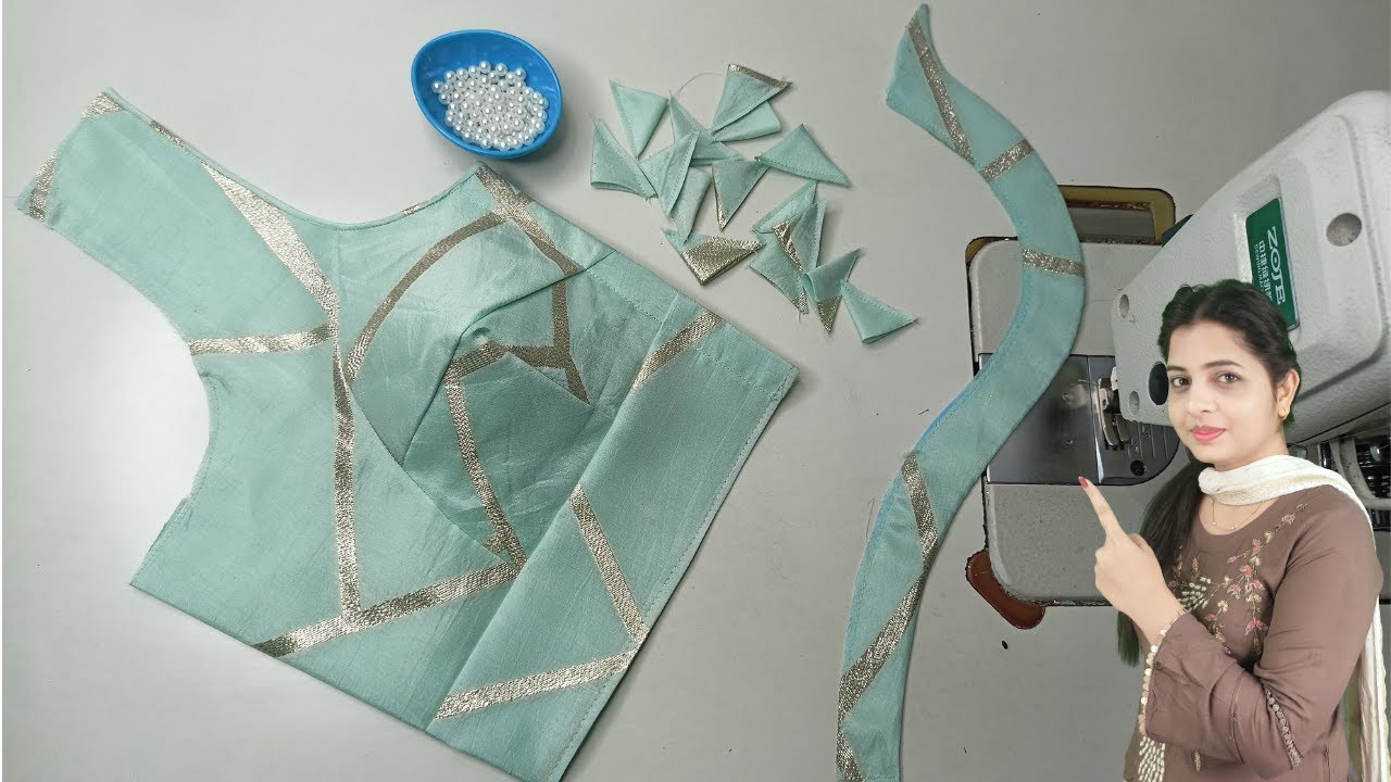 बहुत ही आसान और नया ब्‍लाउज डिजाइन | Double katori Blouse Cutting and Stitching | Blouse Design