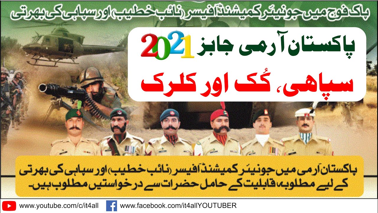 Join Pakistan Army 2021 Online Registration / Online Apply || Pakistan Army Jobs 2021 Sepahi
