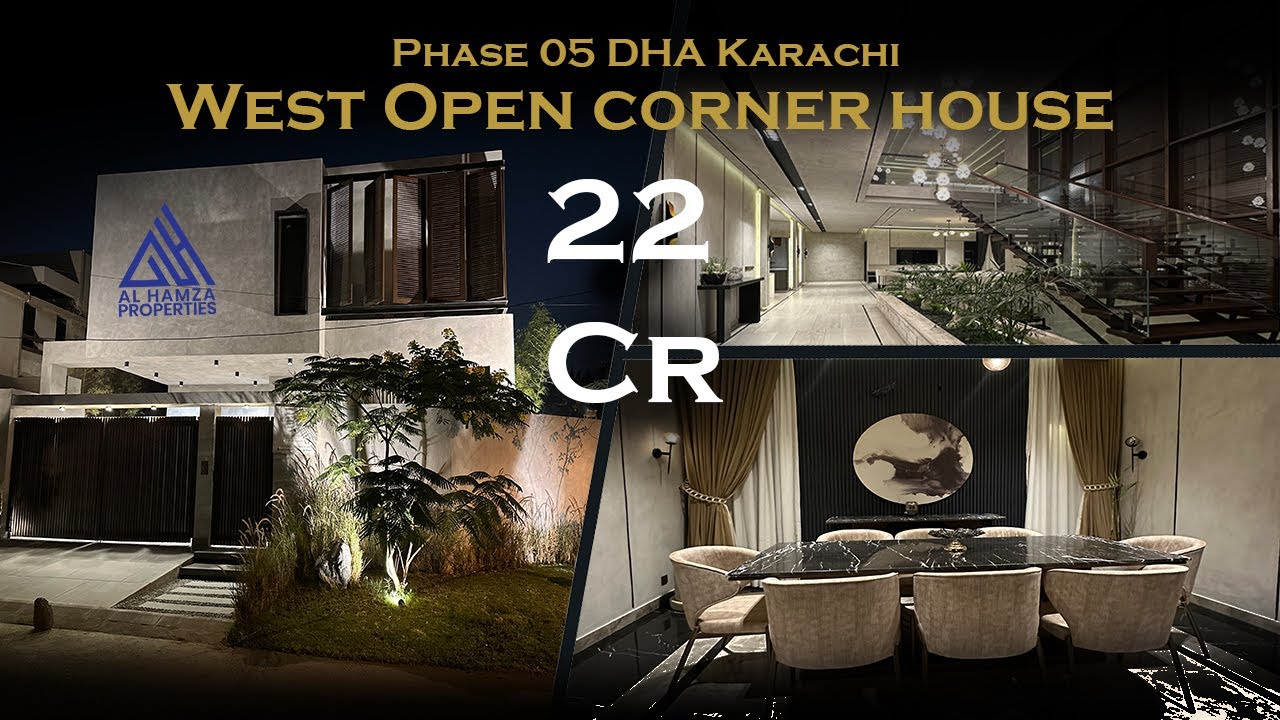 Ultra Luxury 500 Sq Yards House Tour in DHA Phase 5 Karachi | 22 Crore Corner Smart Home | AL HAMZA