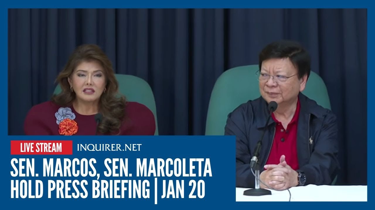 LIVE: Sen. Marcos, Sen. Marcoleta hold press briefing | Jan 20