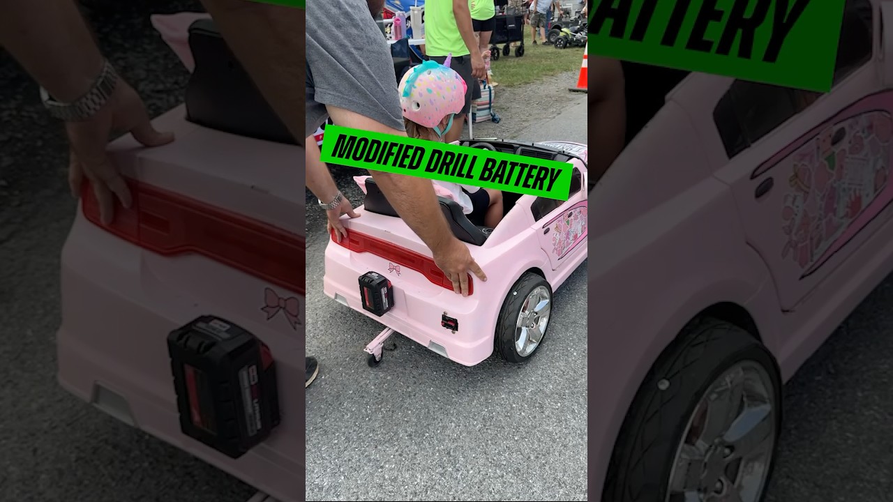Modified class rules: A power-wheel equipped with an 18v/20v drill battery.  100+amp circuit breaker