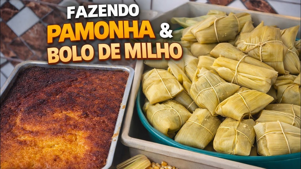 OLHA ISSO PESSOAL😱  FIZ PAMOHA PRA DA E VENDER  🌽?BOLO DE MILHO/RECEITA PASSO A PASSO 