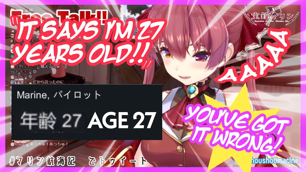 Houshou Marine's Age gets Roasted Even by RimWorld [ENG]