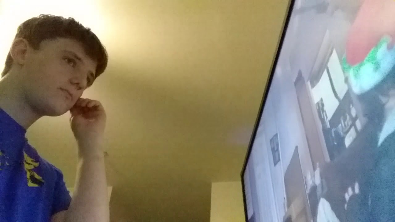 My twenty third violette1st reaction video. William shoots the t.v.