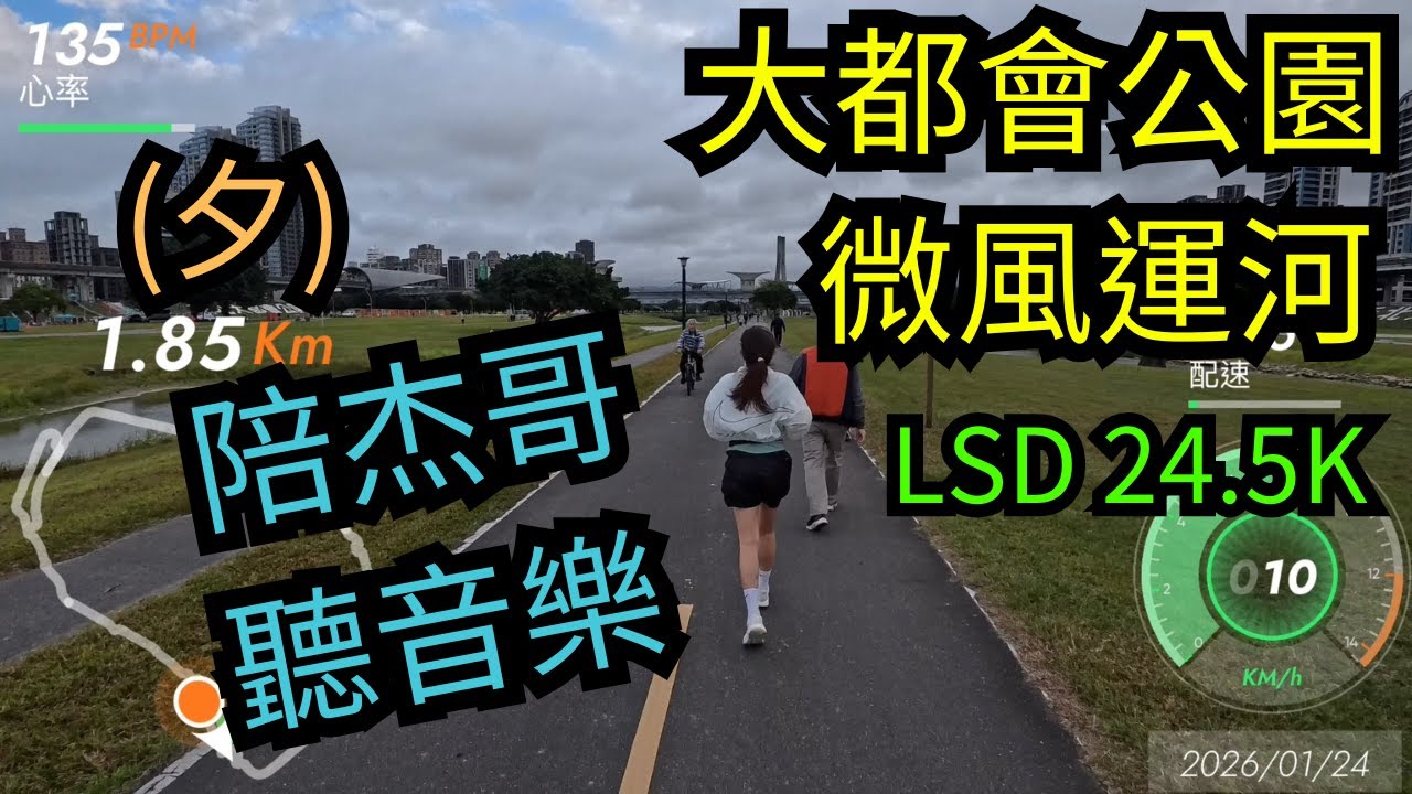 20260124「99%純音樂」陪杰哥聽音樂_大都會公園_微風運河_LSD_zone2_輕鬆跑