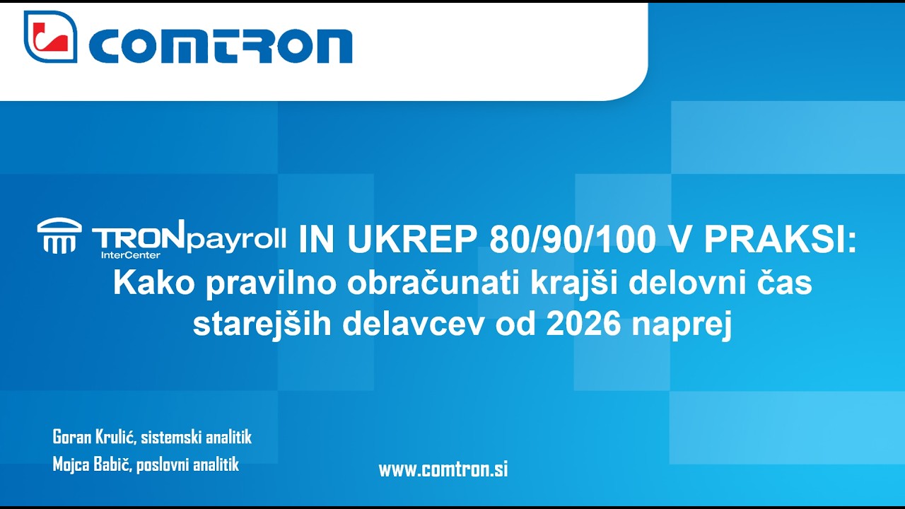 Webinar: ukrep 80/90/100 v praksi s TRONpayroll – pravilen obračun plač od 2026