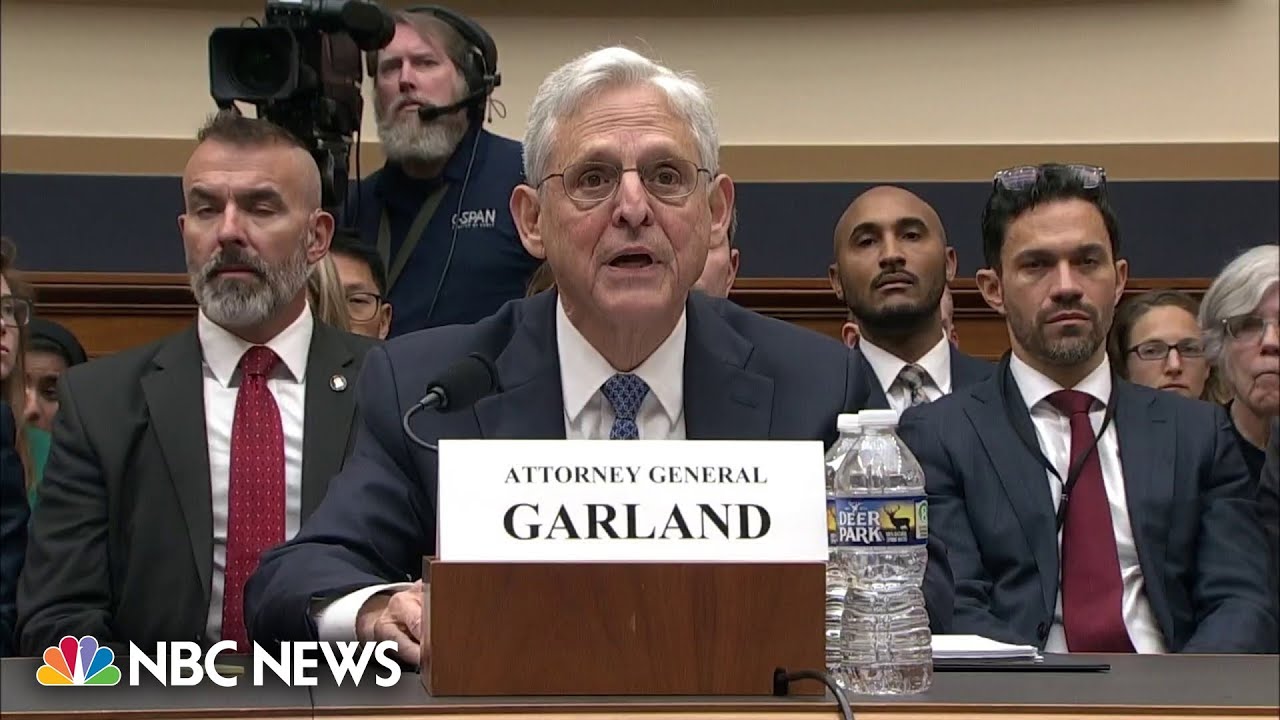 Garland testifies on Capitol Hill over office&rsquo;s involvement in Trump and Hunter Biden cases