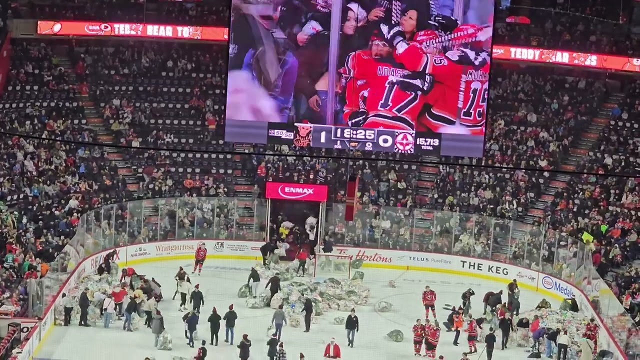 Calgary Hitmen Teddy Bear toss: RAW