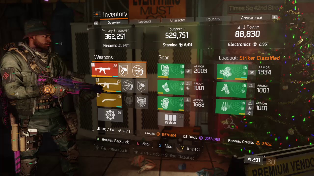 Classified Striker Build The Division 1.8