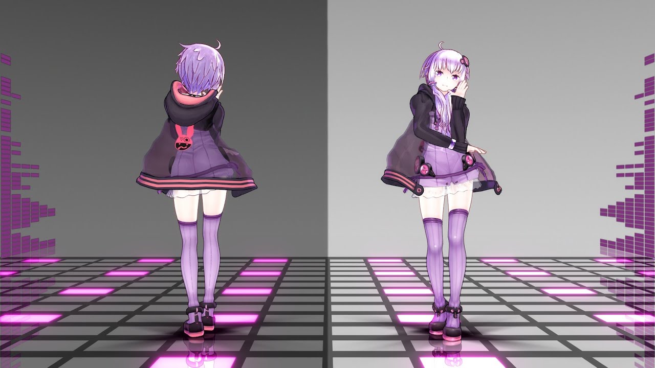 【MMD】オートファジー [Autophagy] [back side ＆ mirror][60fps][Light Show]【ミクあかりナナVY1カバーMIX】(表情配布)