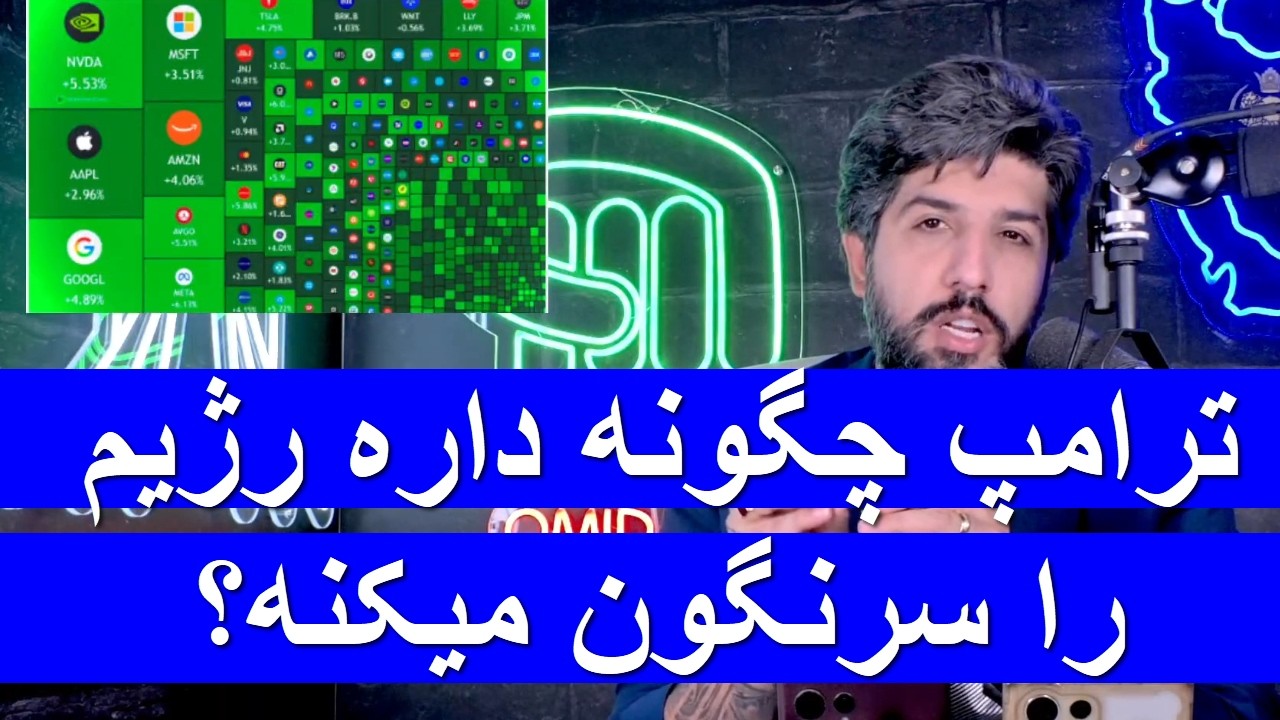 ترامپ چگونه با حرف درمانی بازار را کنترل کرده و داره میره برای سرنگونی جمهوری اسلامی