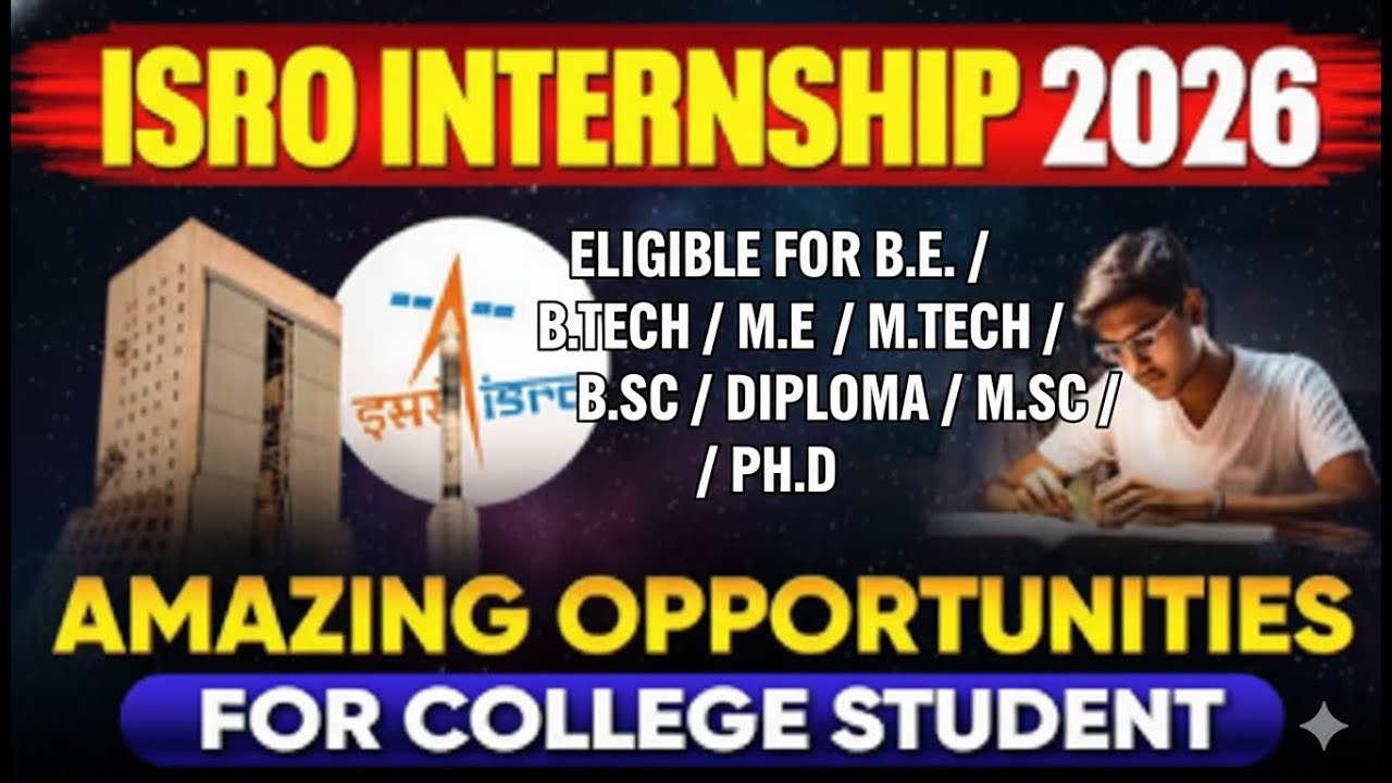 ISRO Internship 2026: Apply Now! 🚀 | Eligibility, Process & Full Details