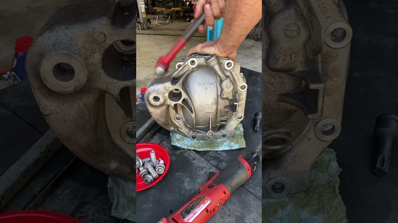 Very common on newer BMW fail bearing in rear diff. #oneeyedgarage#autorepair#diff#differential#bmw
