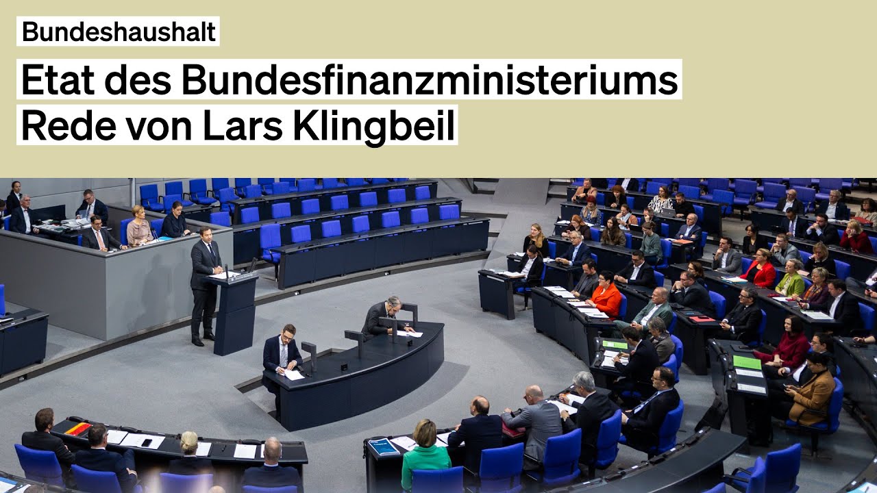 Bundeshaushalt 2026 – Rede von Lars Klingbeil