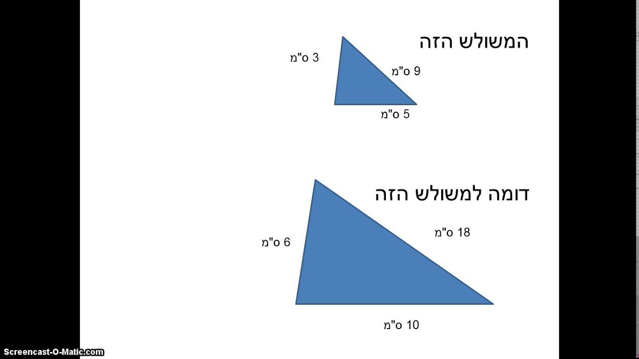 פתיחה לנושא דמיון משולשים