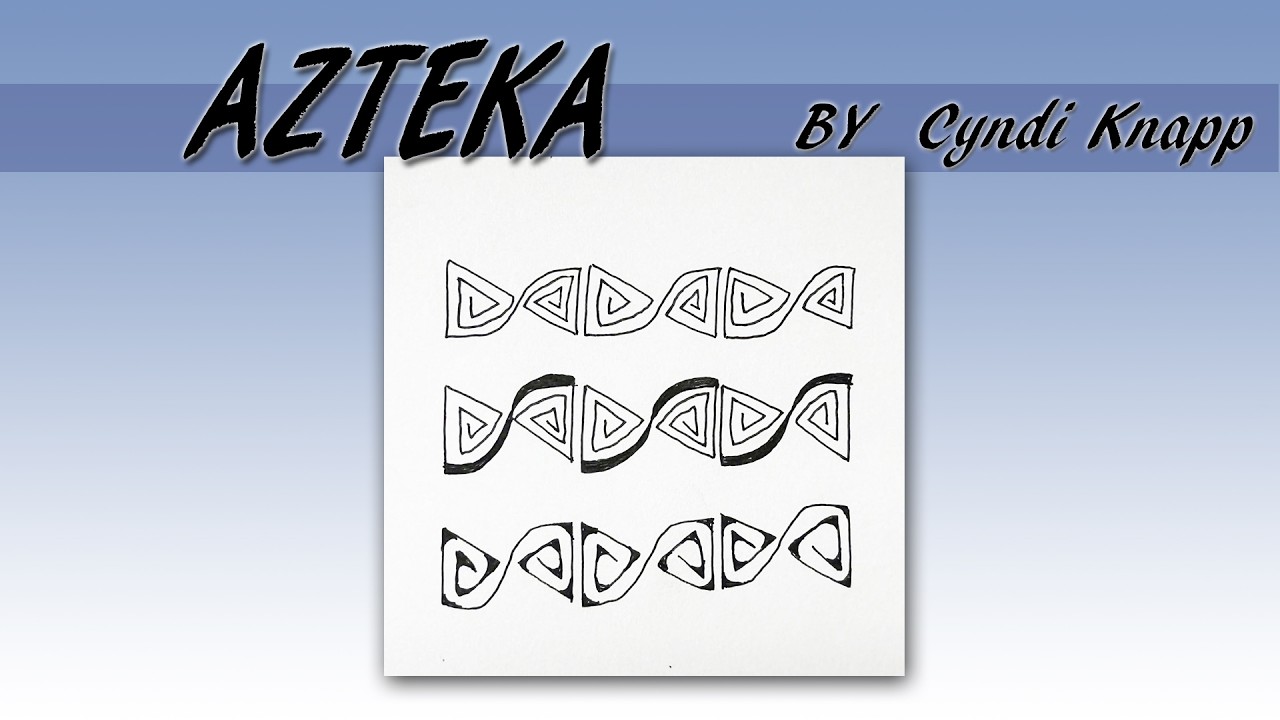 如何畫一般圖樣How to draw the Tangle Pattern AZTEKA