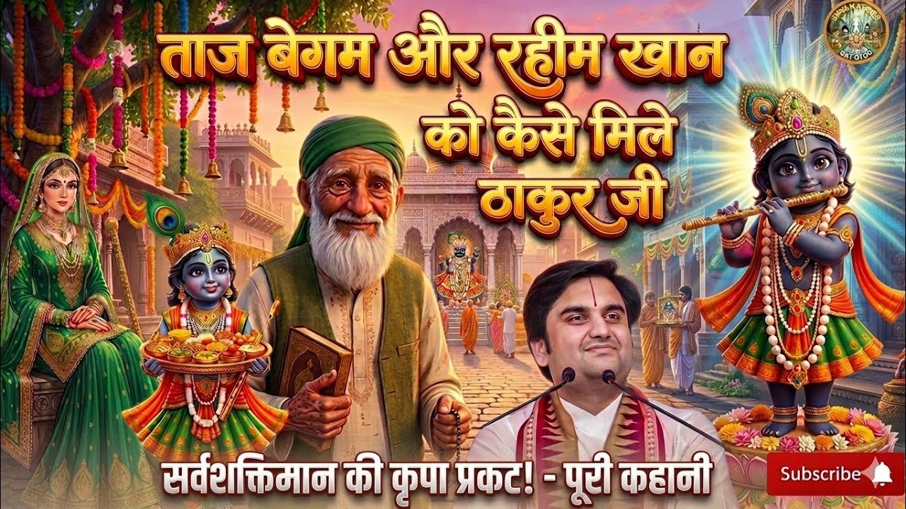 ताज बेगम और रहीम खान को कैसे मिले ठाकुर जी 🤔😱 || Animated Katha || @BhaktiPath  @gyandarshan1113 