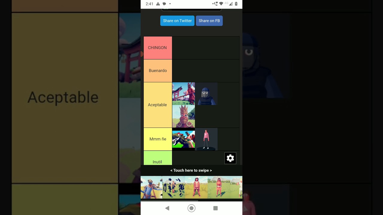 Lista de Totally accurate battle simulator 