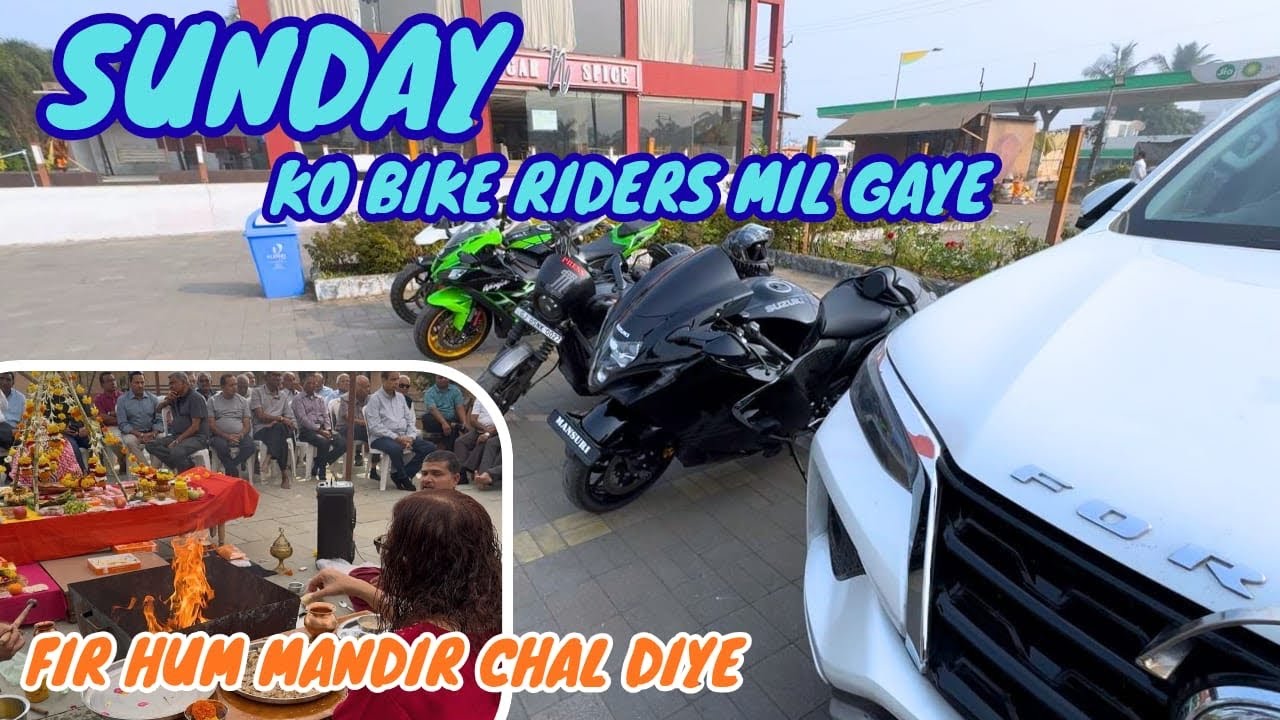 SUNDAY Ride Ka Alag Hi Scene 😍 | Bike Riders Mile 🚀 Fir Mandir Darshan 🙏