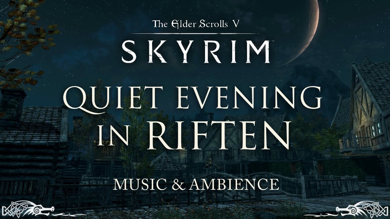 Quiet Evening in Riften | Peaceful Skyrim Music & Ambience | 3 Hours
