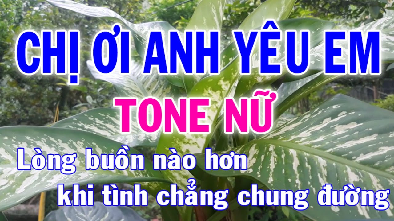 Karaoke Chị Ơi Anh Yêu Em Tone Nữ Nhạc Sống l Nhật Nguyễn