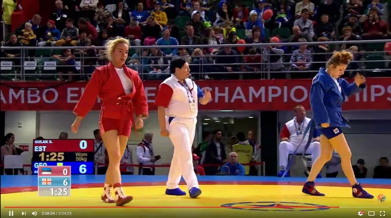 European Sambo Championships - 2016 - GULAK, Serafima (EST)-ABASHIDZE, Salome (GEO)