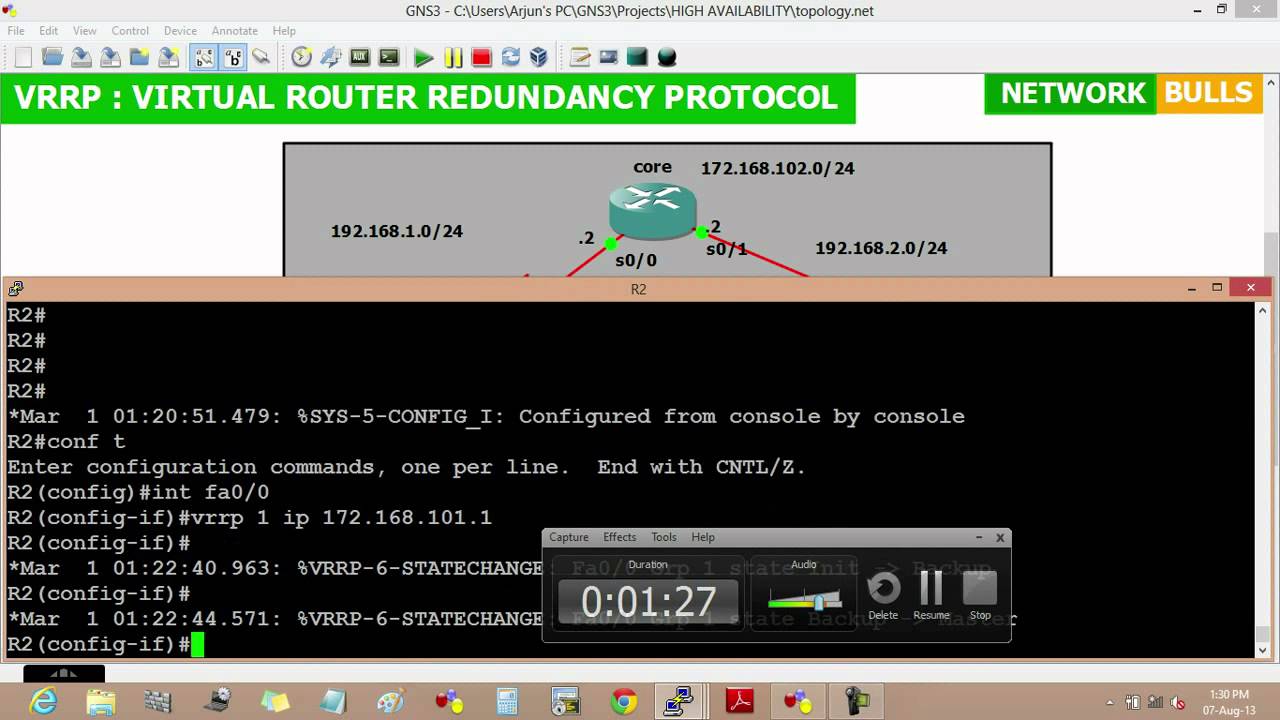 VRRP- Virtual Router Redundancy Protocol - Cisco CCNP R&S Level - Network Bulls