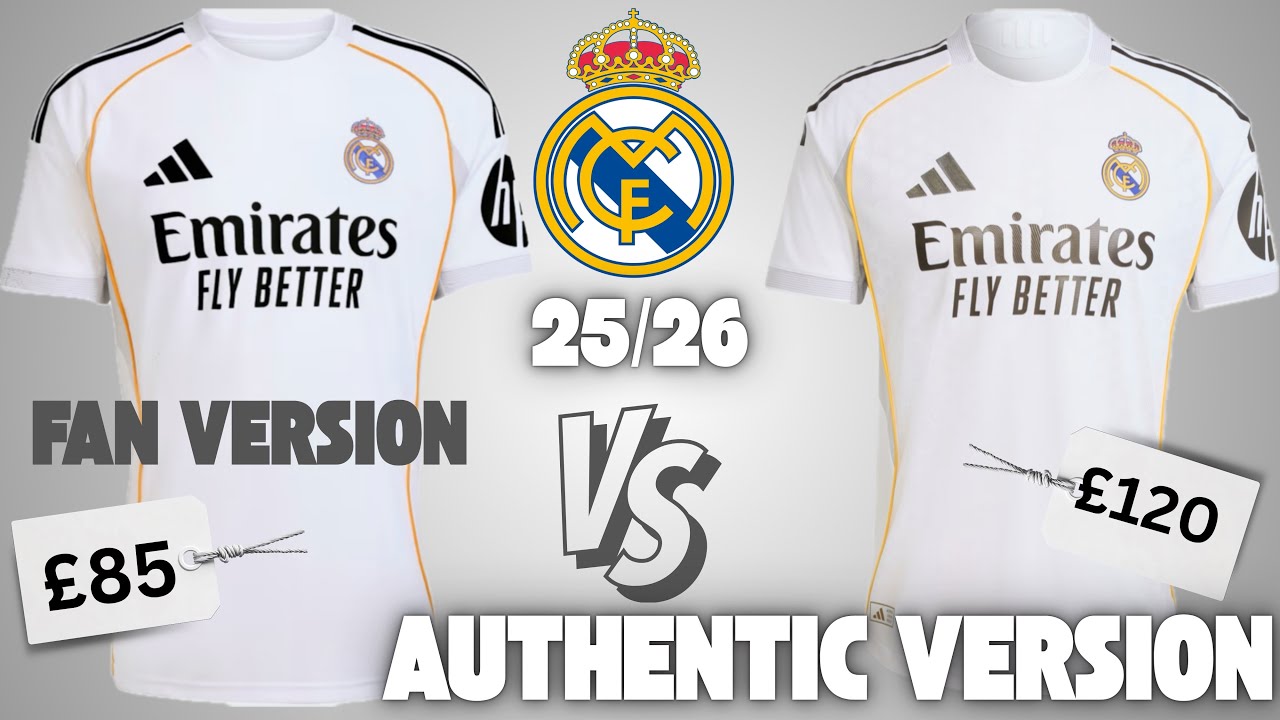 Real Madrid Home Shirt 2025/26 Kit Fan Vs Player Jersey LaLiga Kit Stadium Vs Pro Match