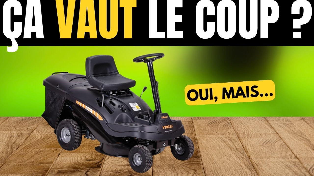 Villager VT 650 &ndash; Tracteur Tondeuse avec Bac de Ramassage Int&eacute;gr&eacute;