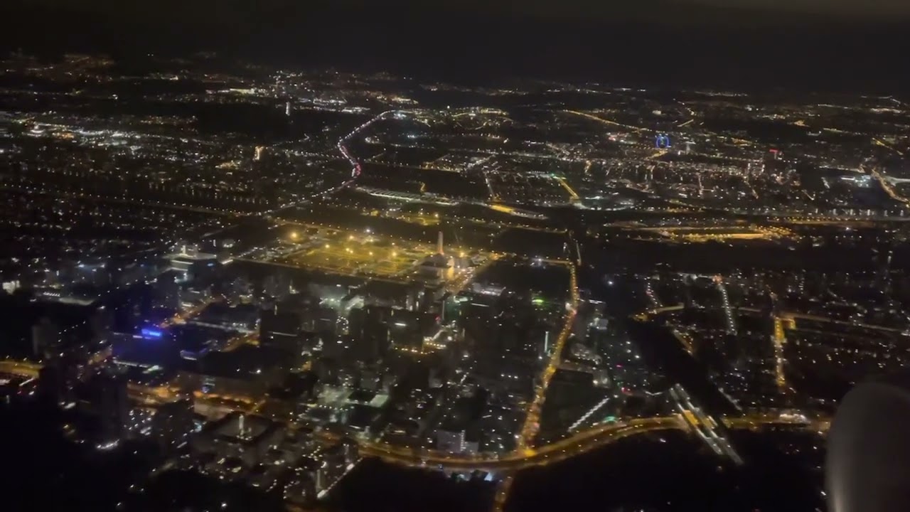 Evening landing in FRANKFURT | Austrian Airlines | Airbus A319