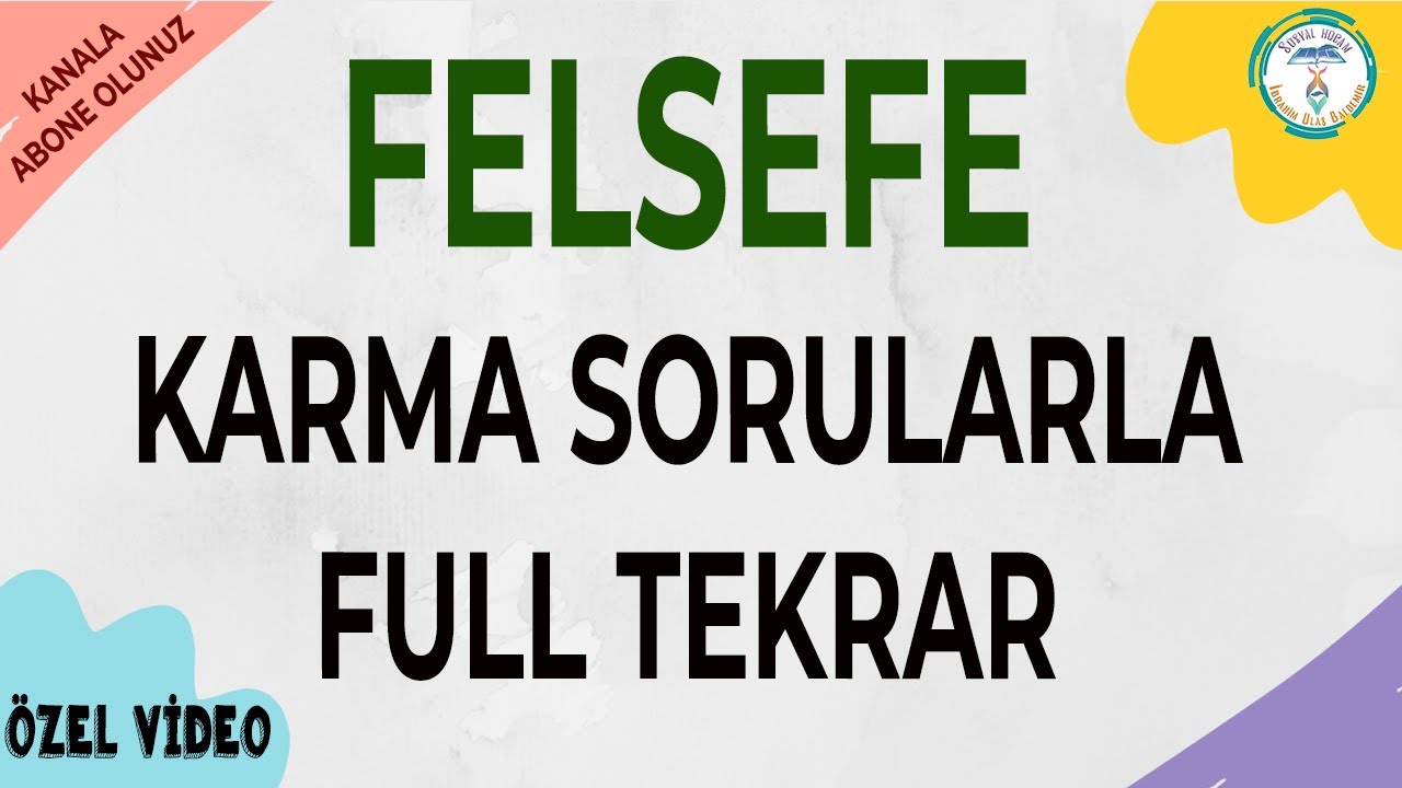 TYT Felsefe Sorularla Full Tekrar - #yks #tyt #felsefe