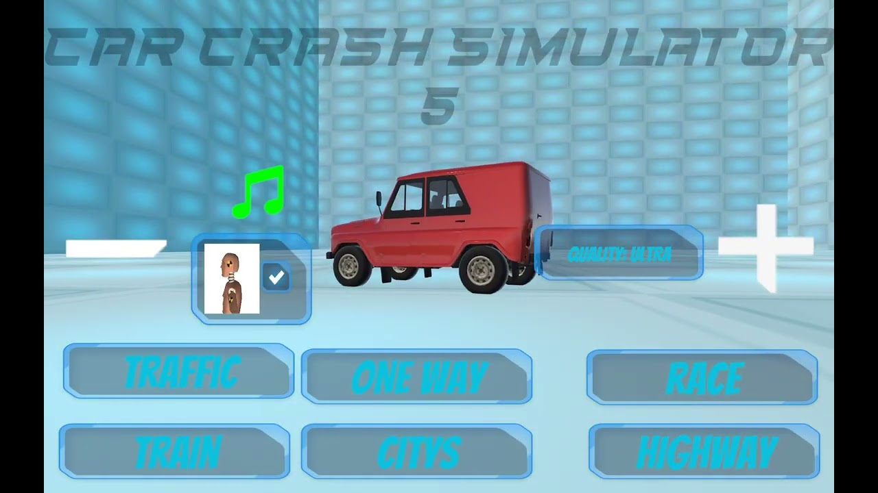Each crash in different maps in Car Crash Simulator 5