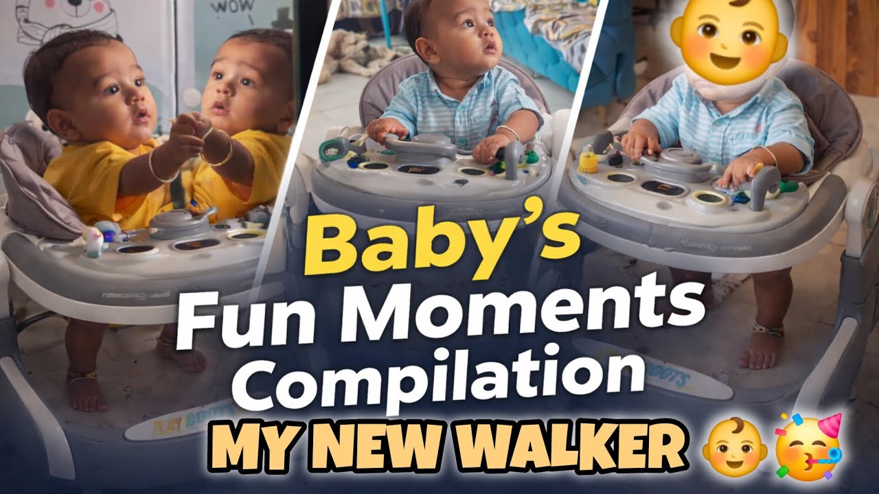 🍼Babies fun moments compilation | my new walker 🥳 | Nittya vlogs #baby #play#fun   