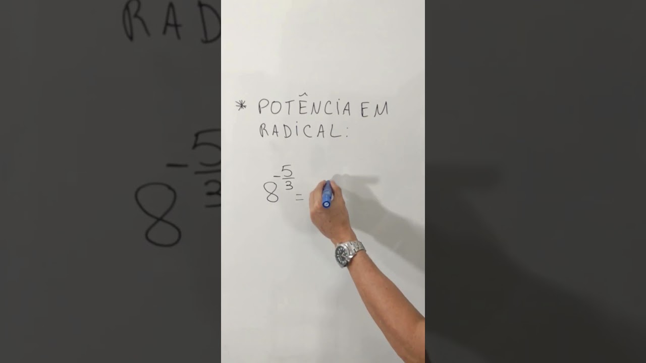 Como transformar a pot&ecirc;ncia 8^-5/3 em raiz❓