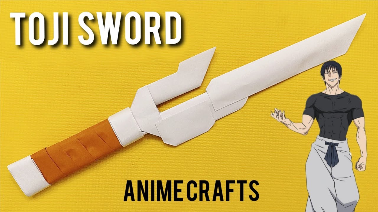 How to make Toji sword with paper | Jujutsu Kaisen | Toji | Anime crafts | Paper sword | Paper diy
