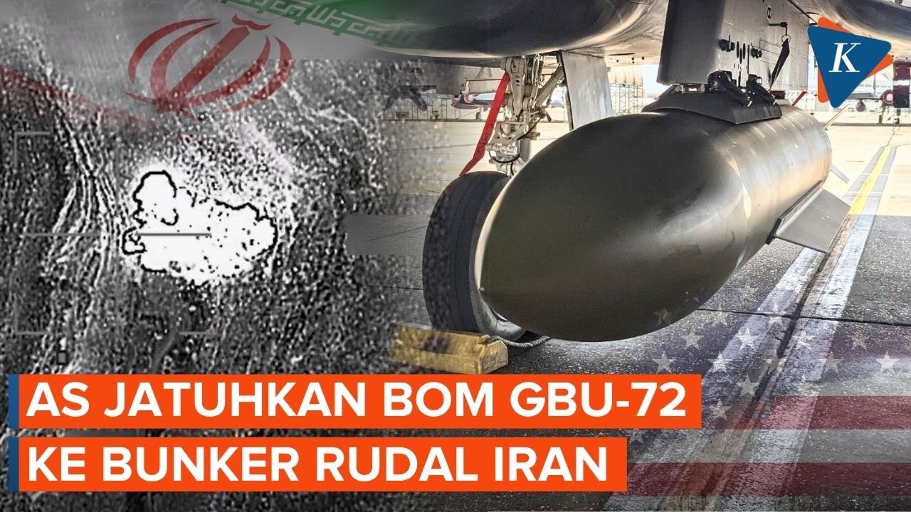 AS Jatuhkan Bom GBU-72 Seberat 2,5 Ton ke Bunker Rudal Iran Dekat Selat Hormuz