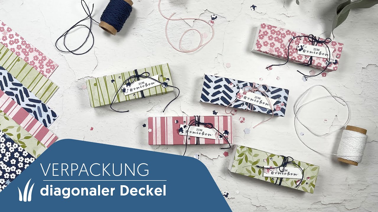🌺Verpackung mit diagonalen Deckel | echt schräg | Video Hop Team Stempelwiese