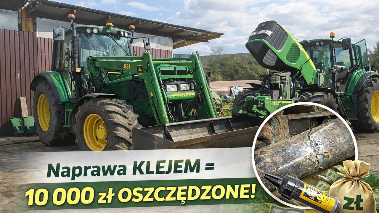 Zamiast 10 tys. zł&hellip; naprawa John Deere klejem + poduszki kabiny