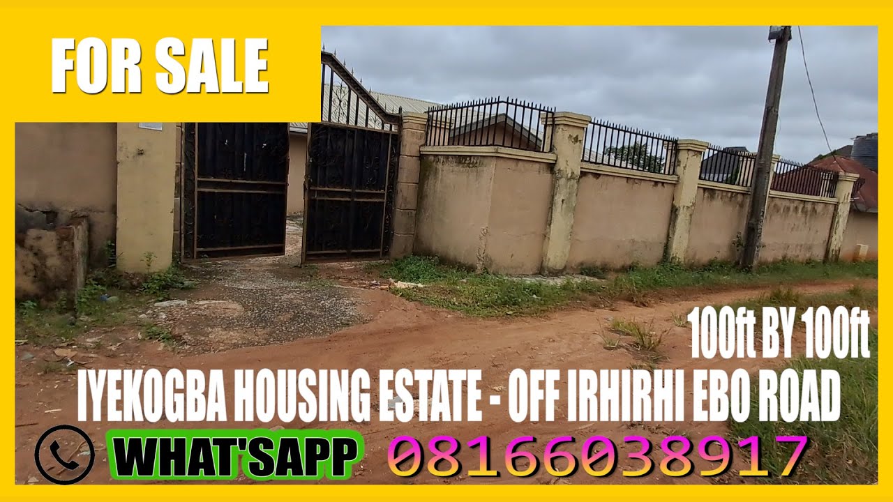 HOUSE FOR SALE AT IYEKOGBA HOUSING ESTATE OFF IRHIRHI EBO ROAD BENIN CITY, EDO STATE NIGERIA.