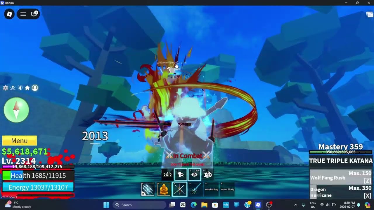 Blox Fruits PvP... BUT I Can't Use My FRUIT