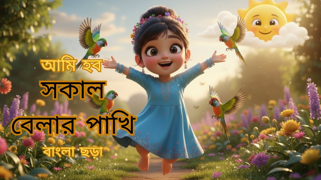 আমি হব সকাল বেলার পাখি  | আনন্দময় বাংলা শিশু গান  | Educational Kids Rhyme | Bangla Chora